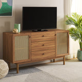 SAFAVIEH Home Piran 2 Door 3 Drawer Sideboard/Media. - 55Wx19Dx32H