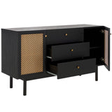 SAFAVIEH Home Piran 2 Door 3 Drawer Sideboard/Media. - 55Wx19Dx32H