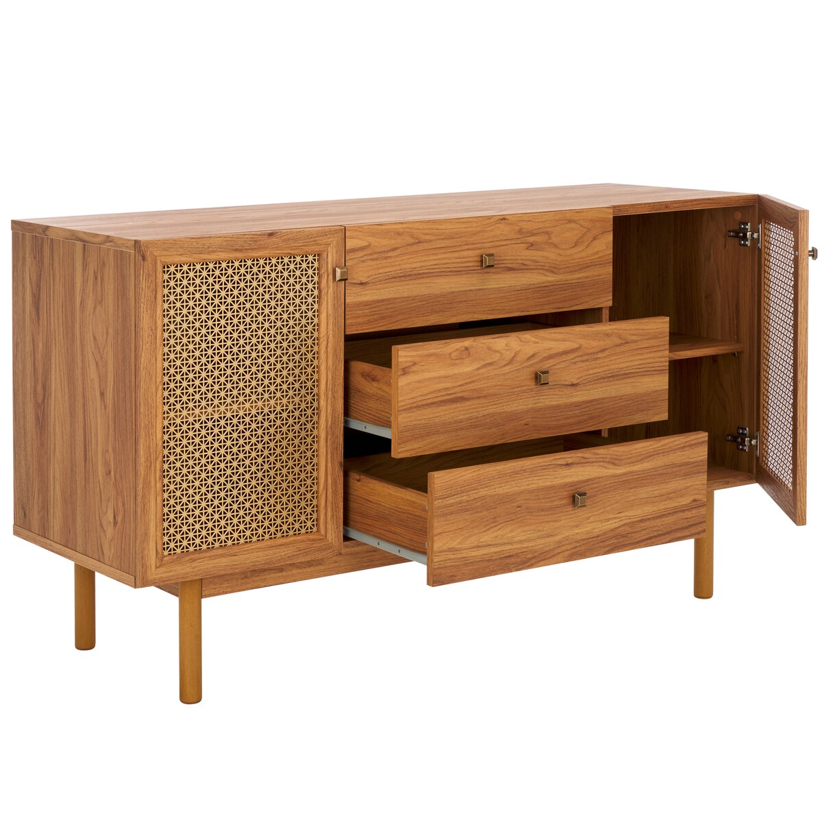 SAFAVIEH Home Piran 2 Door 3 Drawer Sideboard/Media. - 55Wx19Dx32H