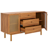 SAFAVIEH Home Piran 2 Door 3 Drawer Sideboard/Media. - 55Wx19Dx32H