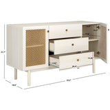 SAFAVIEH Home Piran 2 Door 3 Drawer Sideboard/Media. - 55Wx19Dx32H