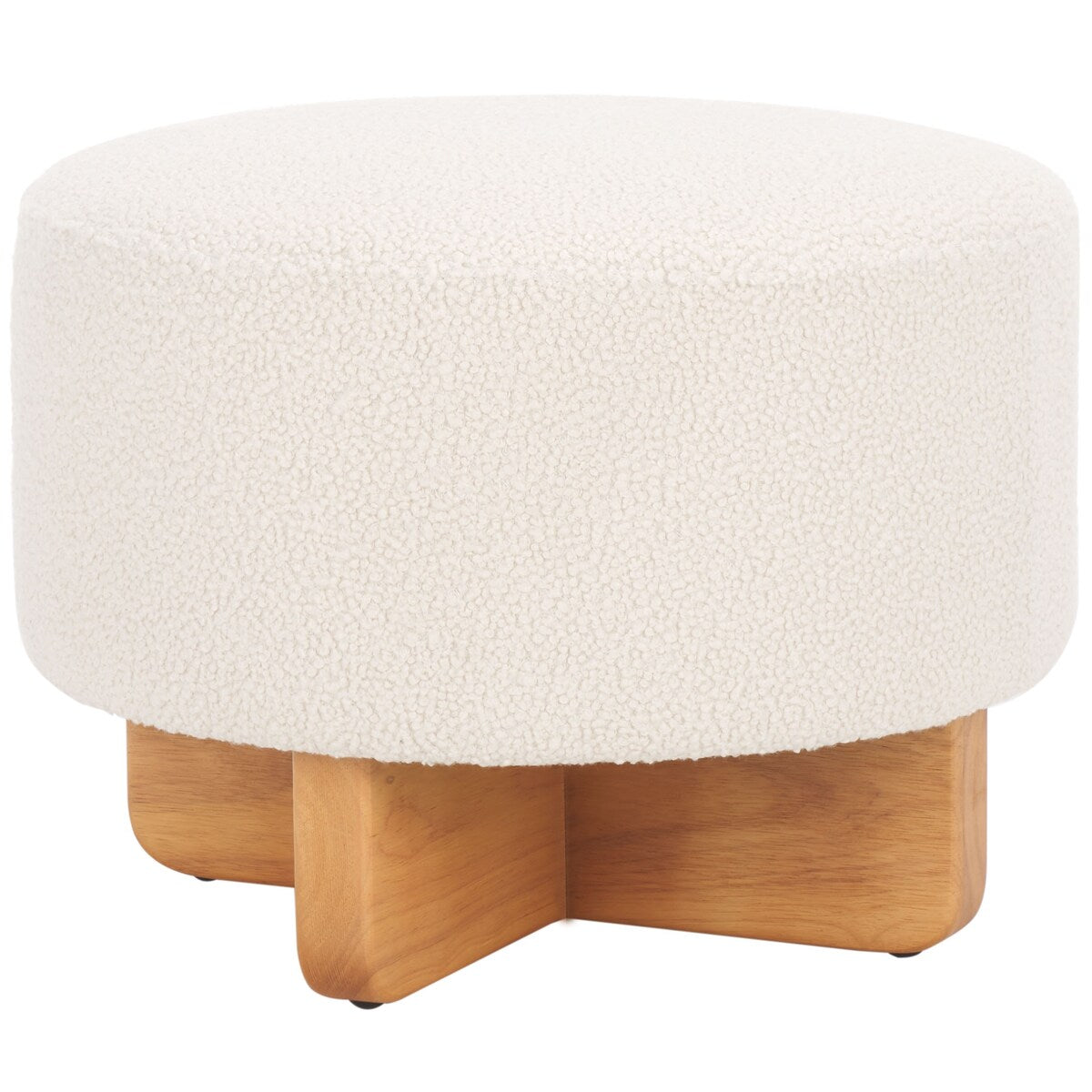 SAFAVIEH Home Riah Boucle Round Ottoman