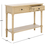 SAFAVIEH Home Samantha 2 Drawer Console - 36Wx14Dx30H