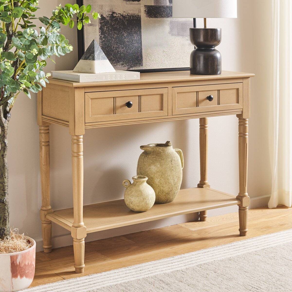 SAFAVIEH Home Samantha 2 Drawer Console - 36Wx14Dx30H