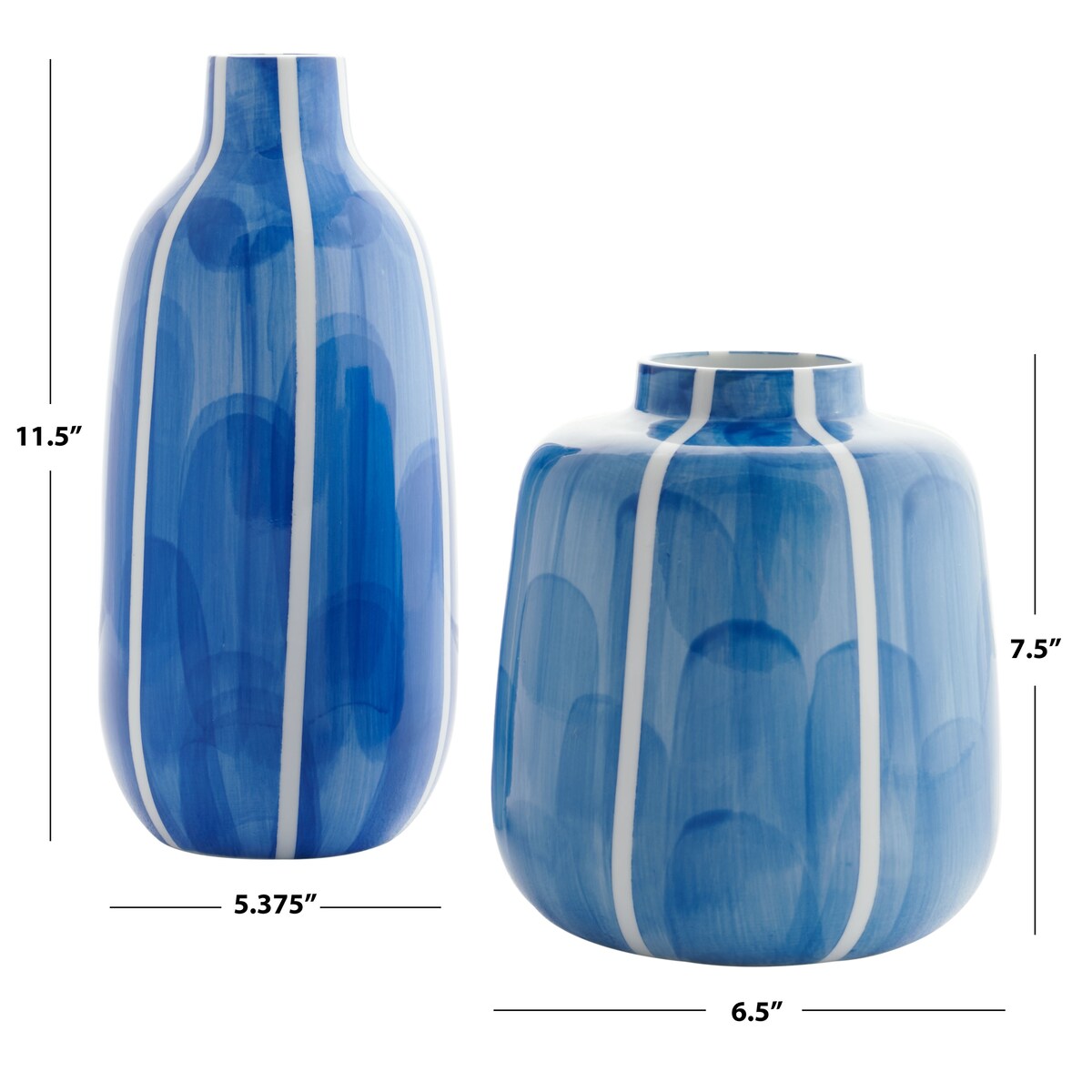 SAFAVIEH Home Saori Ceramic Vase [SET of 2] - 7Wx7Dx12H