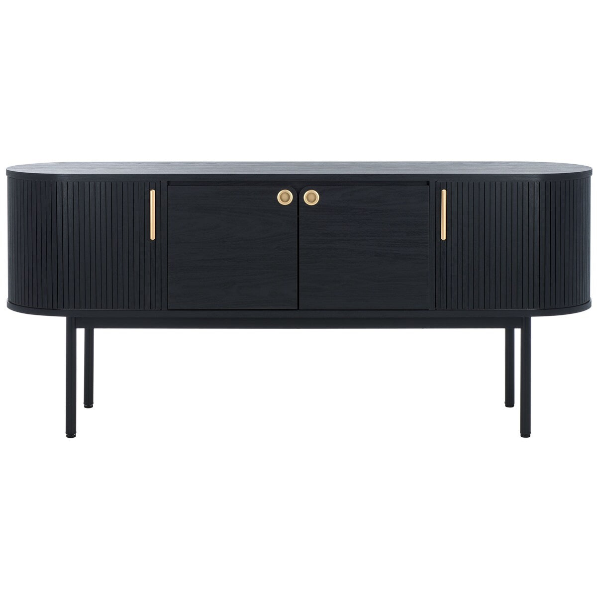 SAFAVIEH Home Shaelynn 4 Door Sideboard/Media Stand - 71Wx18Dx32H