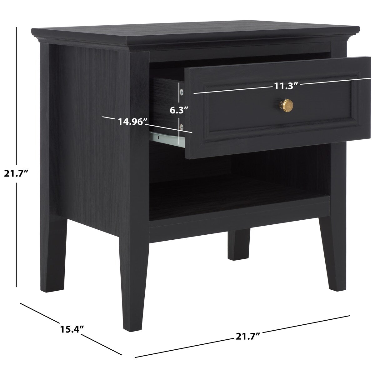 SAFAVIEH Home Sondra 2 Drawer Nightstand.