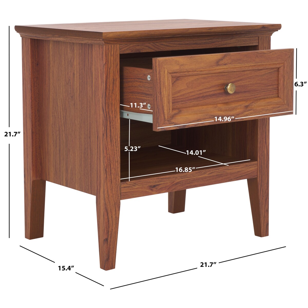 SAFAVIEH Home Sondra 2 Drawer Nightstand.