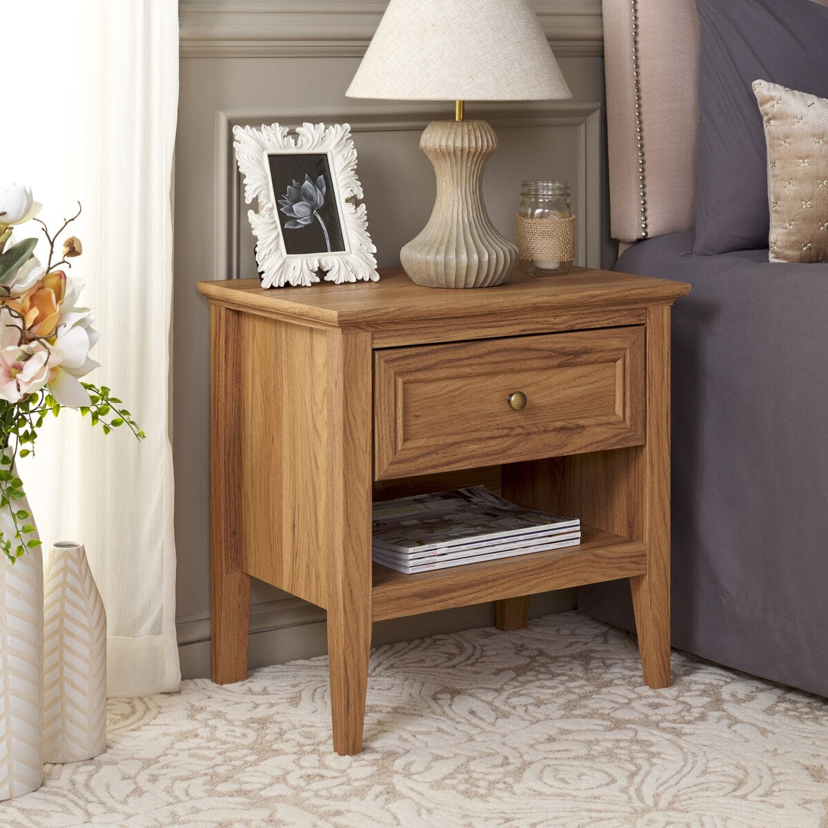 SAFAVIEH Home Sondra 2 Drawer Nightstand.