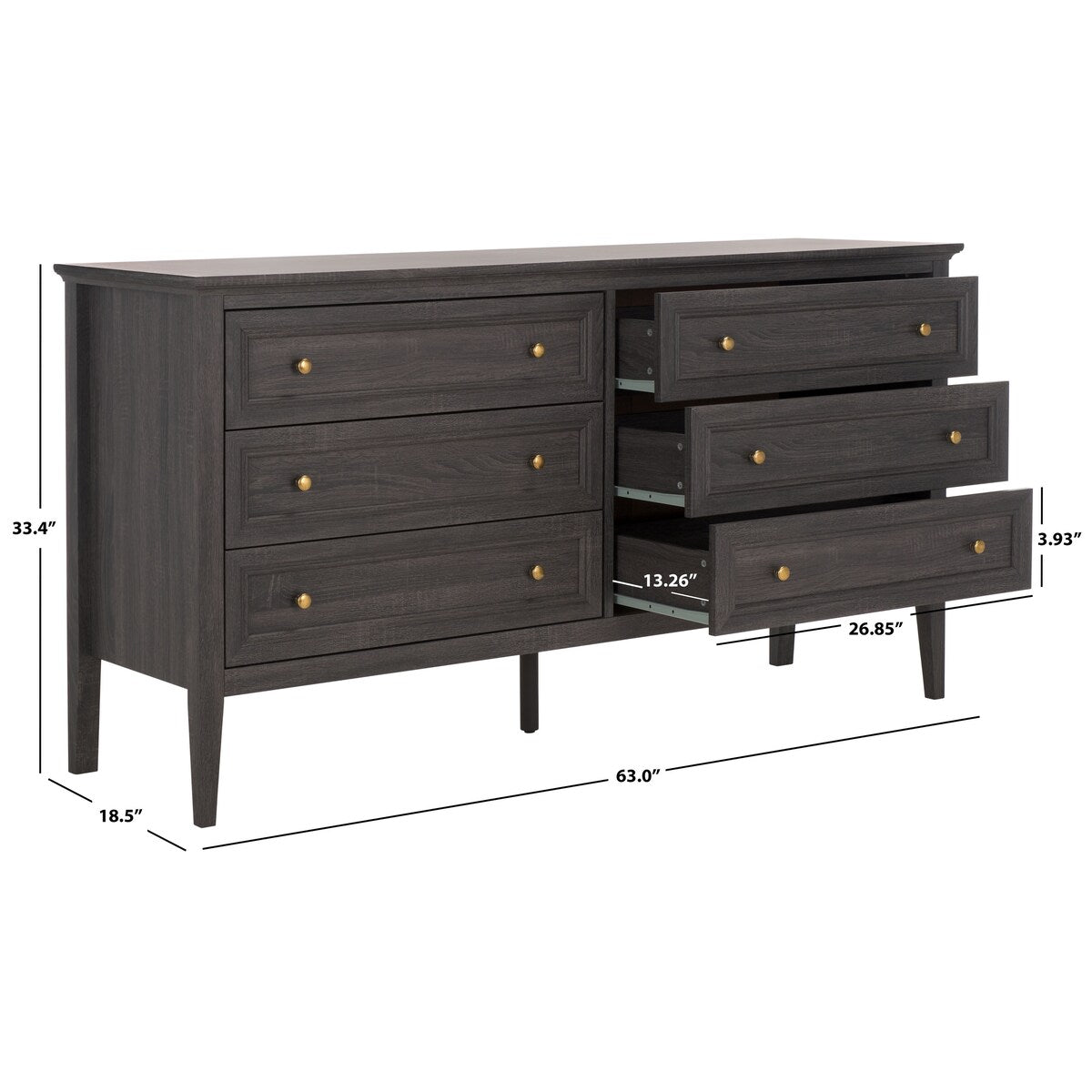 SAFAVIEH Home Sondra 6 Drawer Dresser