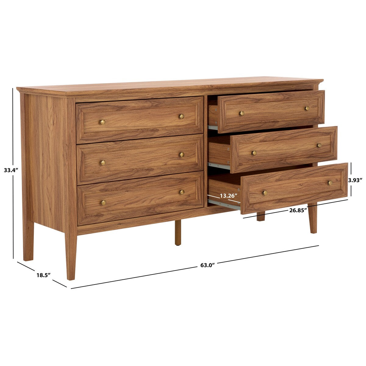 SAFAVIEH Home Sondra 6 Drawer Dresser