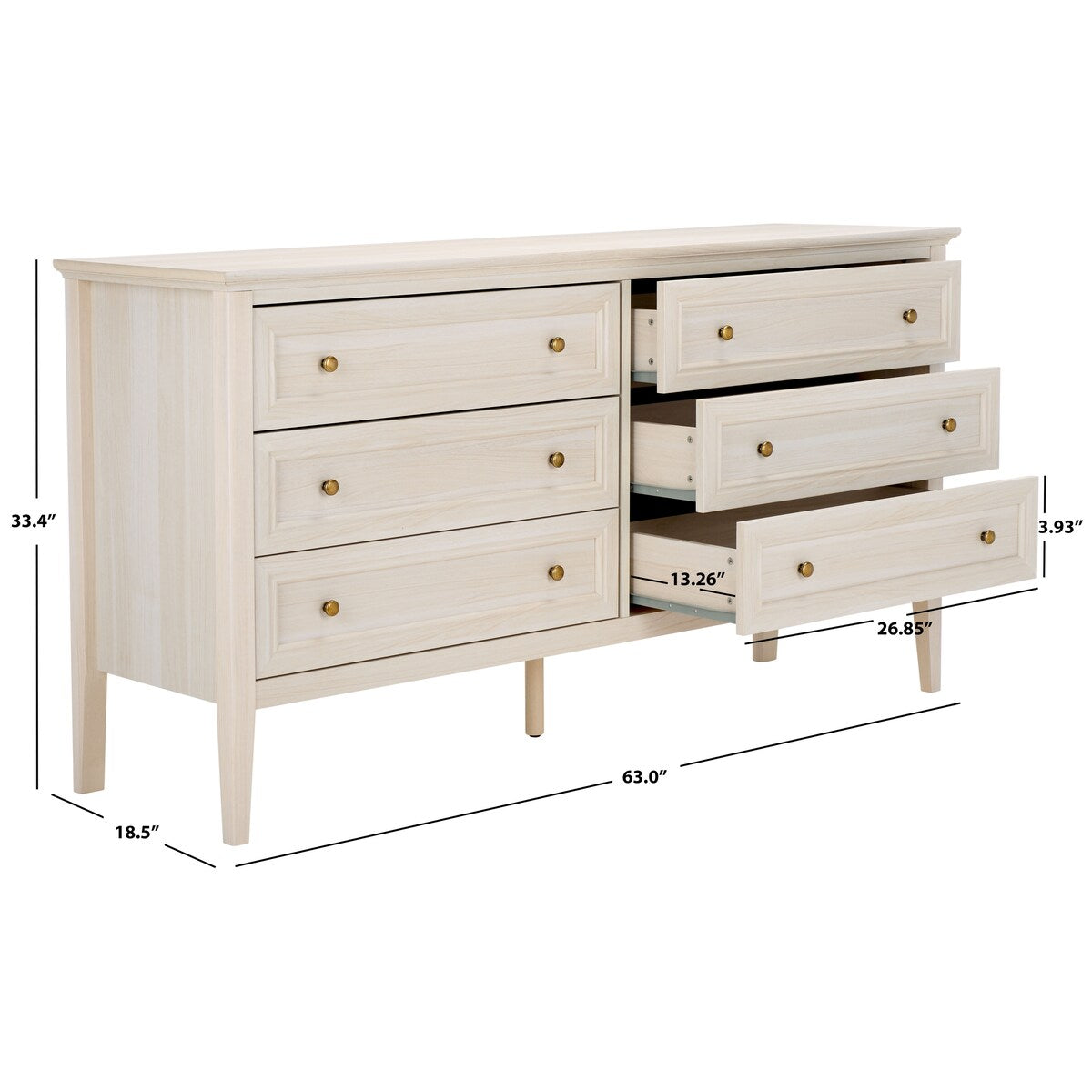 SAFAVIEH Home Sondra 6 Drawer Dresser