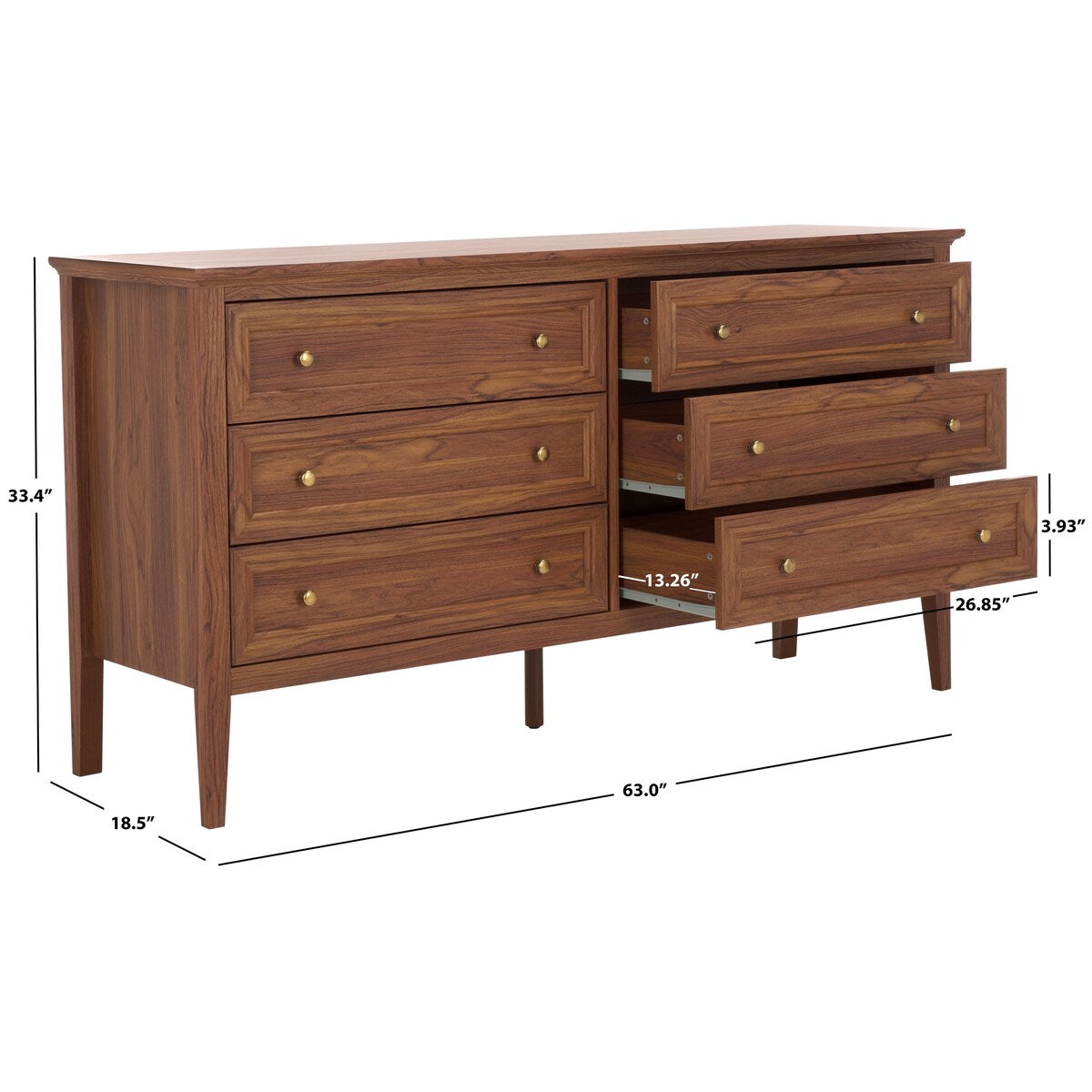 SAFAVIEH Home Sondra 6 Drawer Dresser