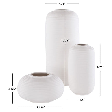 SAFAVIEH Home Sora Ceramic Vase [SET of 3] - 6Wx6Dx10H