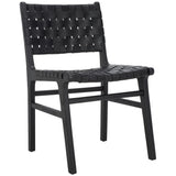 SAFAVIEH Home Taika 18-inch Woven Leather Dining Chair [SET of 2] - 20Wx22Dx33H