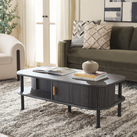 SAFAVIEH Home Tealla 2 Tambour Door Coffee Table - 43Wx22Dx17H