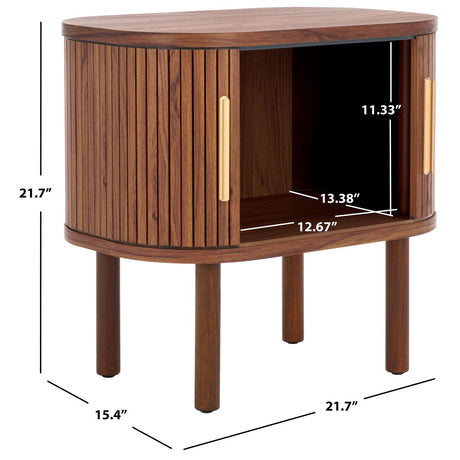 SAFAVIEH Home Tealla 2 Tambour Door Nightstand