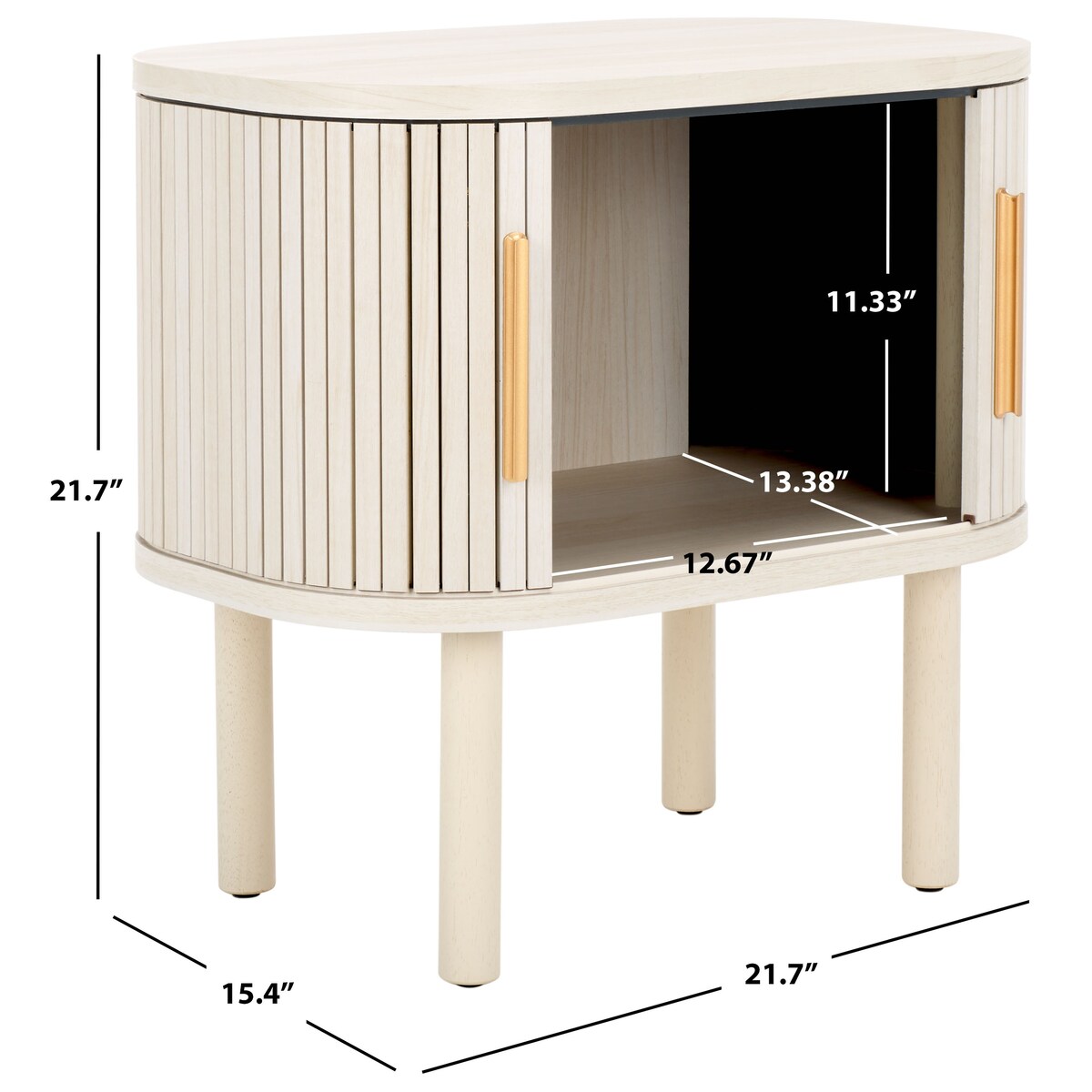 SAFAVIEH Home Tealla 2 Tambour Door Nightstand