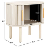 SAFAVIEH Home Tealla 2 Tambour Door Nightstand