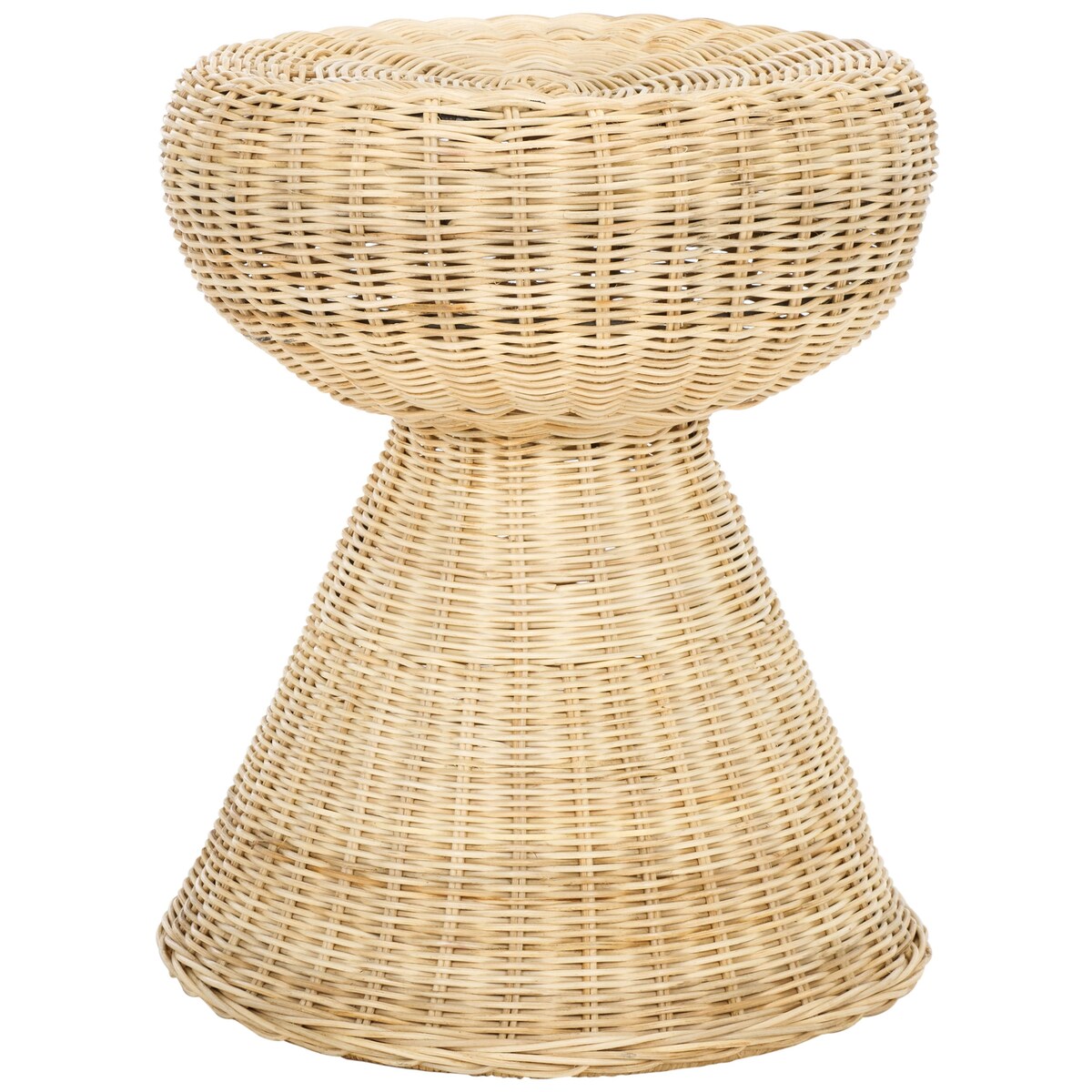 SAFAVIEH Home Tritan Rattan Accent Table/Stool - 18Wx14Dx14H