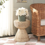 SAFAVIEH Home Tritan Rattan Accent Table/Stool - 18Wx14Dx14H