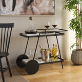 SAFAVIEH Home Zunia 2 Tier Bar Cart - 36Wx19Dx30H