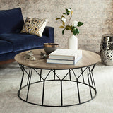 SAFAVIEH Honorat Mid-Century Modern Light Grey / Black End Table - 23.6" x 23.6" x 18.5" - 24Wx24Dx19H