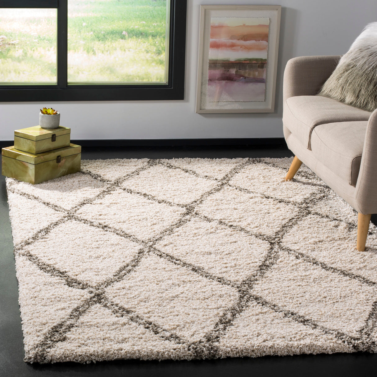 SAFAVIEH Hudson Shag Akbota 2-inch Thick Rug