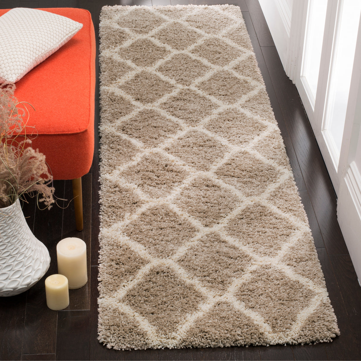 SAFAVIEH Hudson Shag Athena Trellis 2-inch Thick Rug