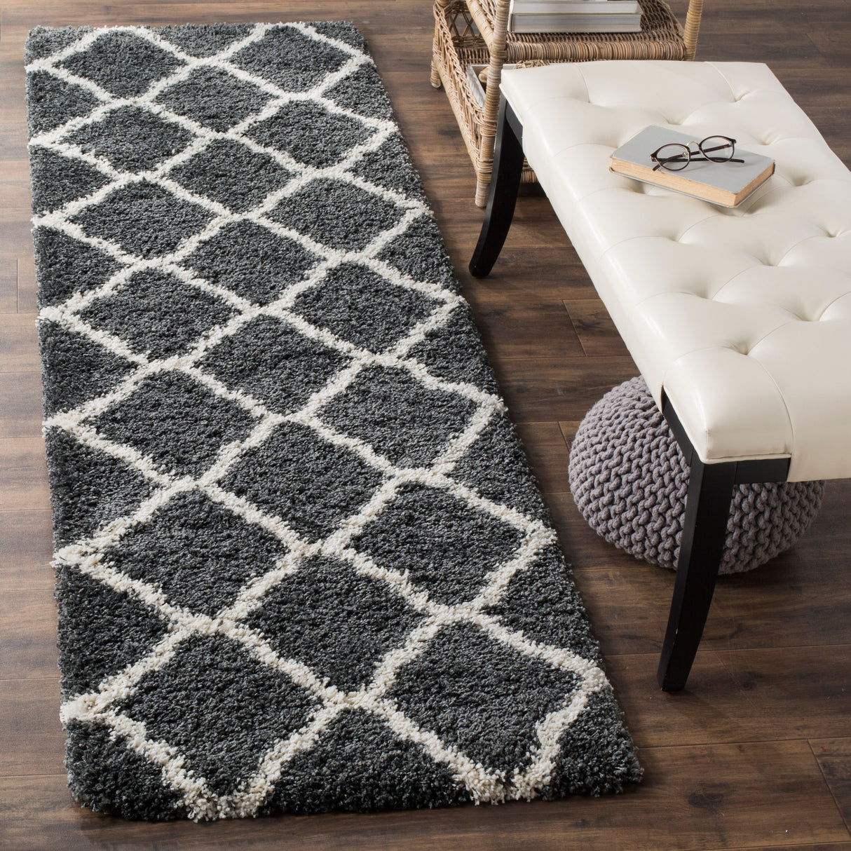 SAFAVIEH Hudson Shag Athena Trellis 2-inch Thick Rug