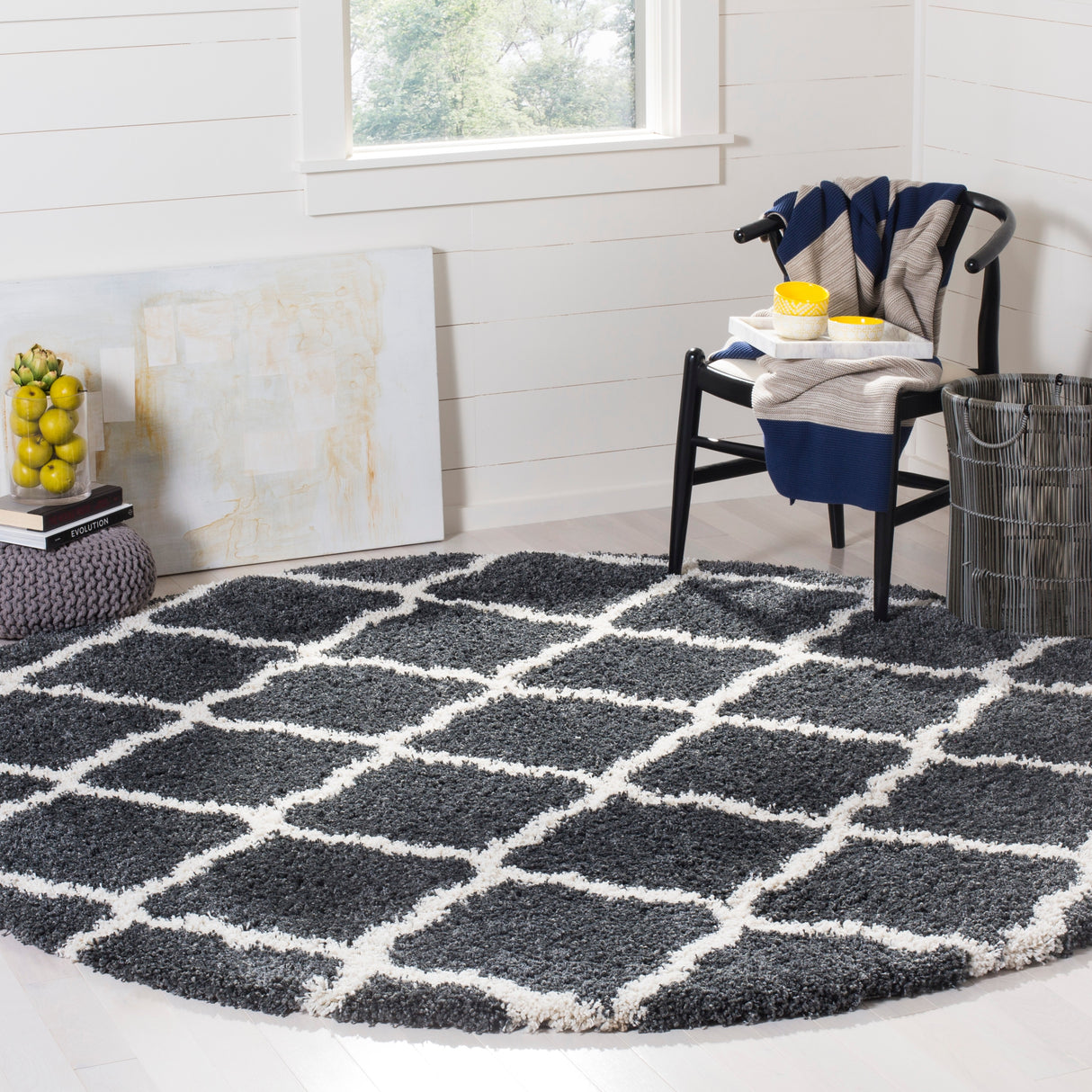 SAFAVIEH Hudson Shag Athena Trellis 2-inch Thick Rug