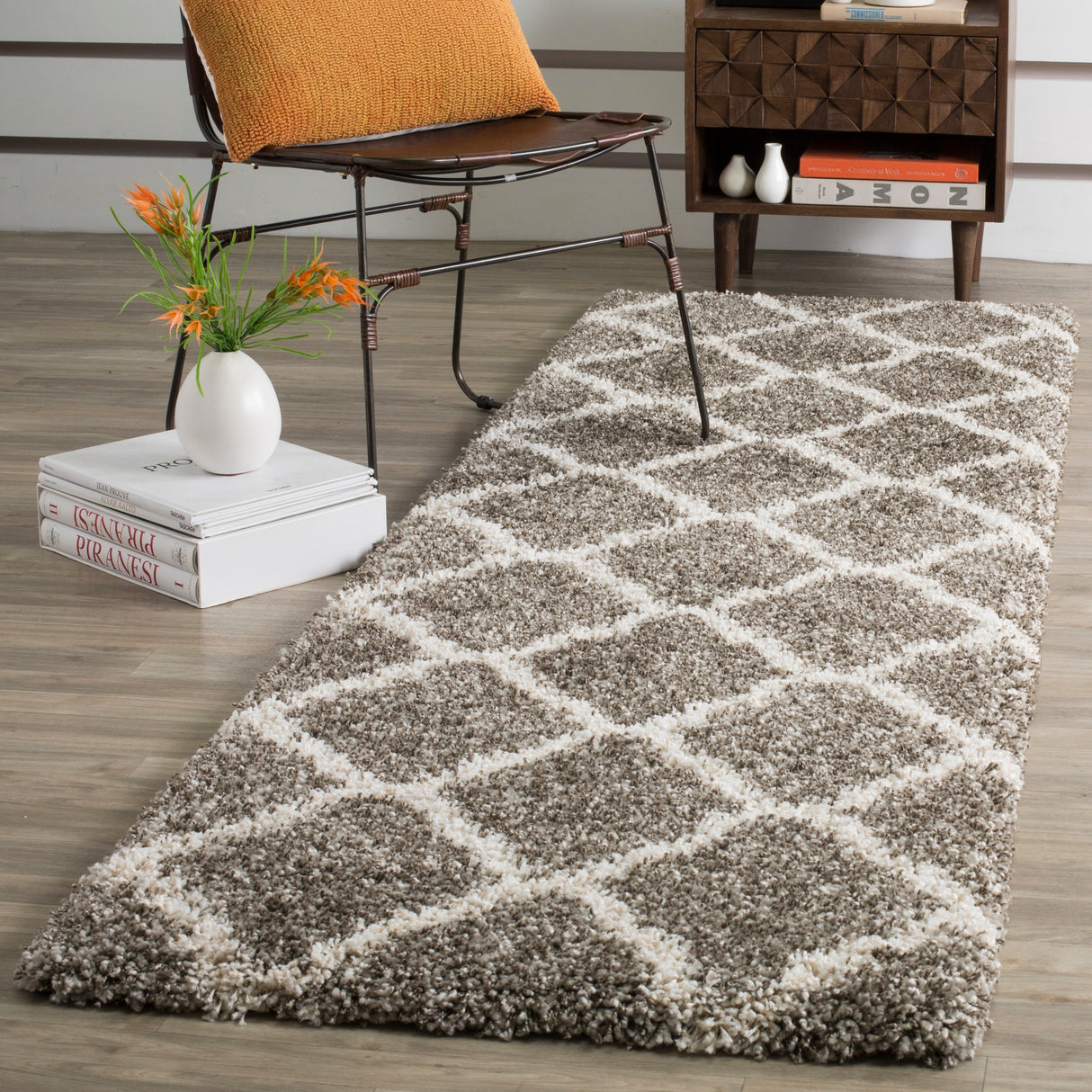 SAFAVIEH Hudson Shag Athena Trellis 2-inch Thick Rug