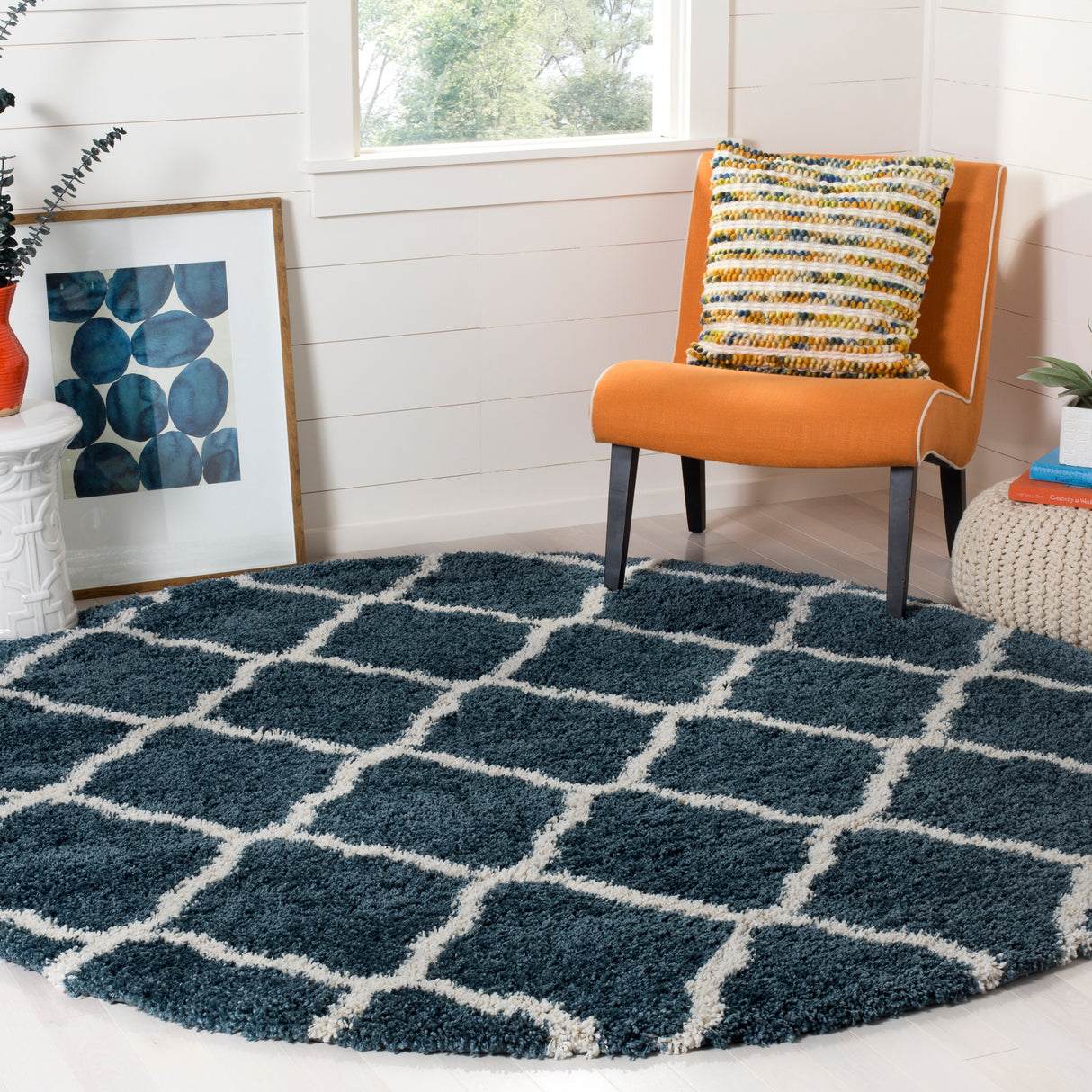 SAFAVIEH Hudson Shag Athena Trellis 2-inch Thick Rug