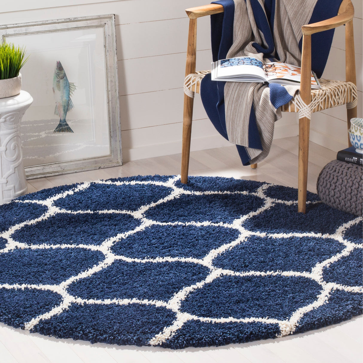 SAFAVIEH Hudson Shag Pushpa Trellis 2-inch Thick Area Rug