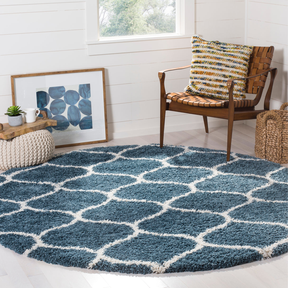 SAFAVIEH Hudson Shag Pushpa Trellis 2-inch Thick Area Rug