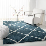 SAFAVIEH Hudson Shag Raili Diamond Trellis 2-inch Thick Rug