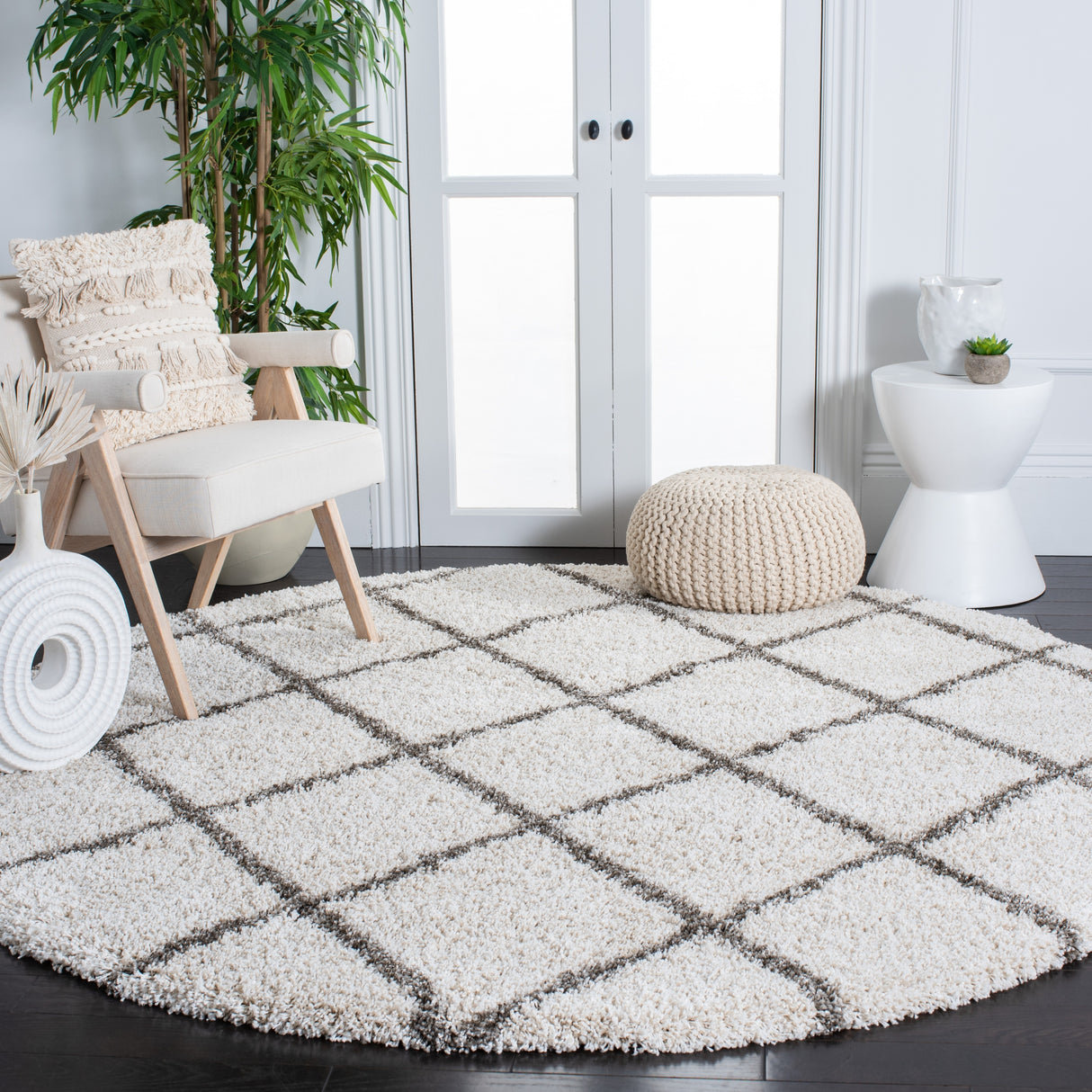 SAFAVIEH Hudson Shag Sherree Trellis 2-inch Thick Rug