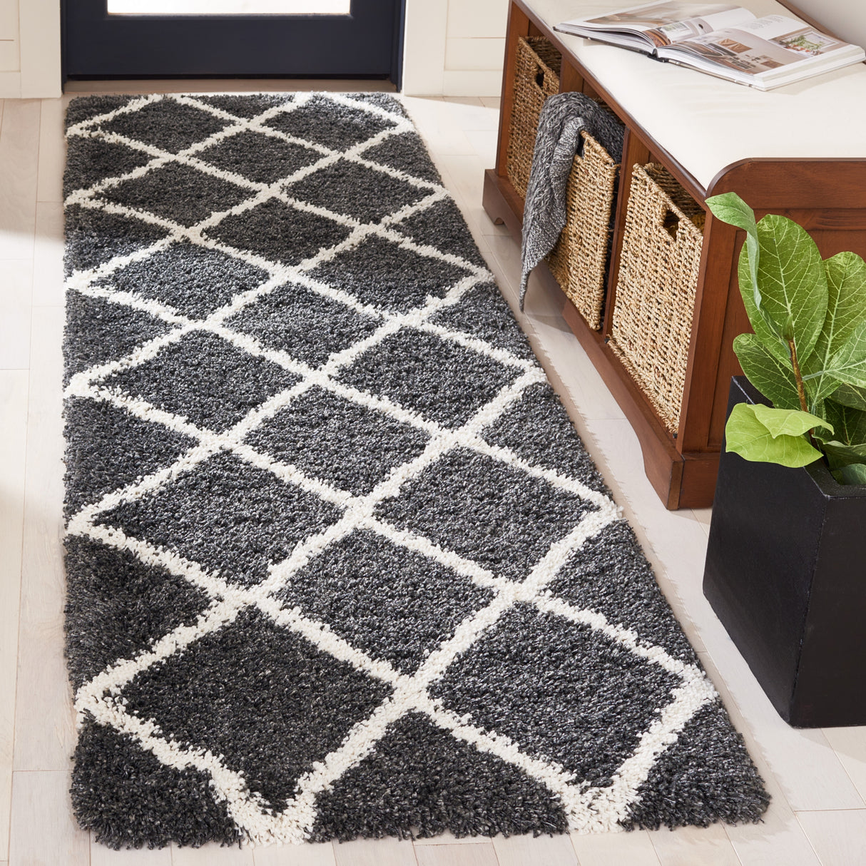 SAFAVIEH Hudson Shag Sherree Trellis 2-inch Thick Rug