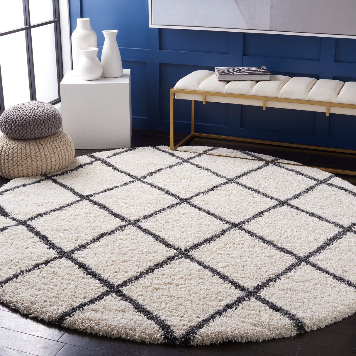 SAFAVIEH Hudson Shag Sherree Trellis 2-inch Thick Rug