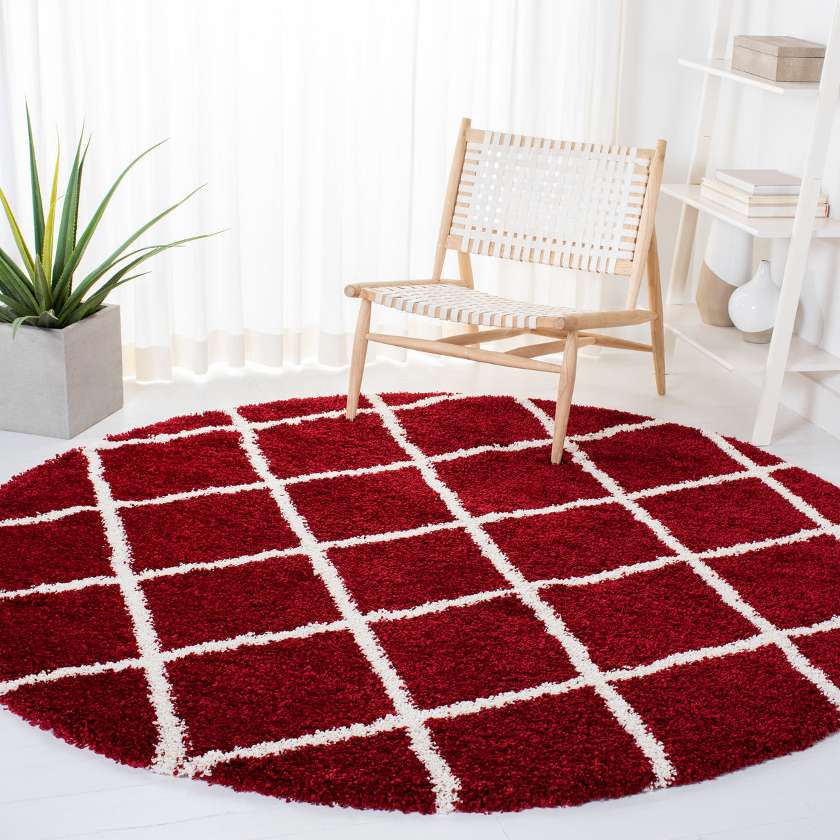 SAFAVIEH Hudson Shag Sherree Trellis 2-inch Thick Rug