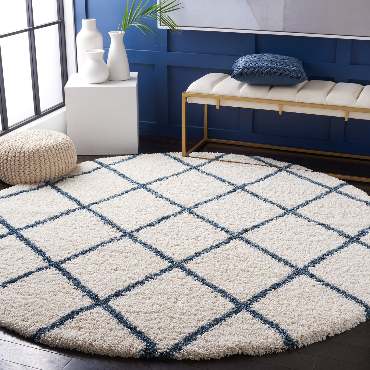 SAFAVIEH Hudson Shag Sherree Trellis 2-inch Thick Rug