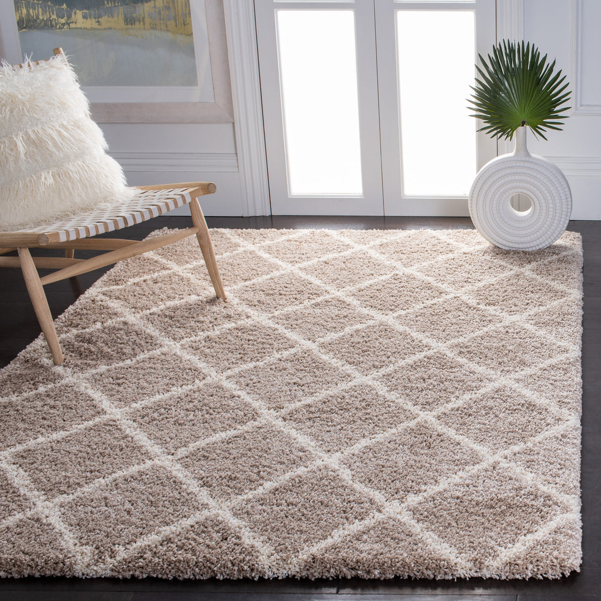 SAFAVIEH Hudson Shag Sherree Trellis 2-inch Thick Rug