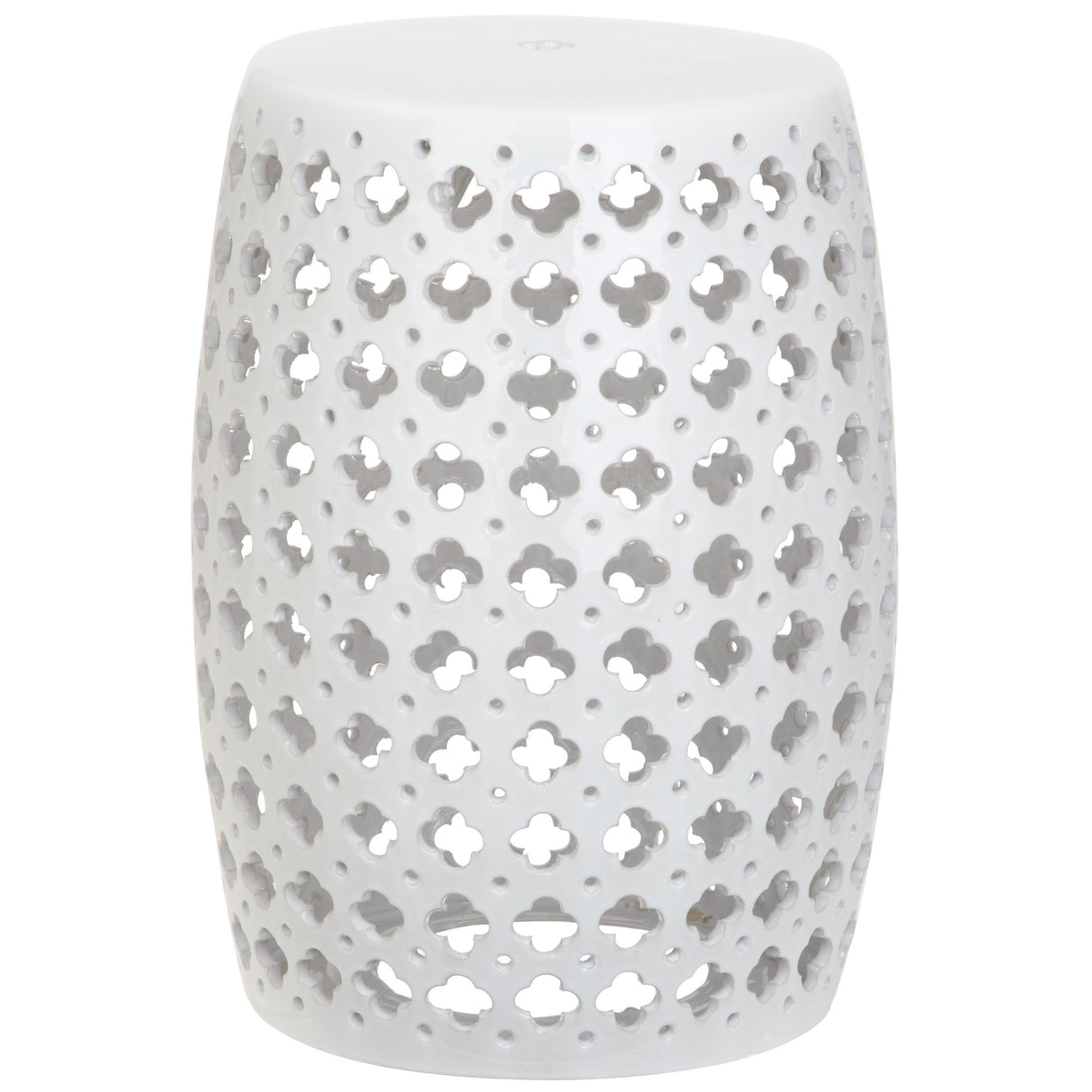 SAFAVIEH Idell White Ceramic Decorative Garden Stool