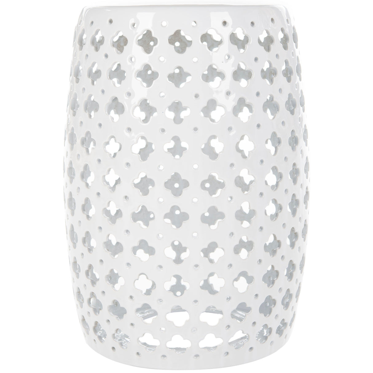 SAFAVIEH Idell White Ceramic Decorative Garden Stool