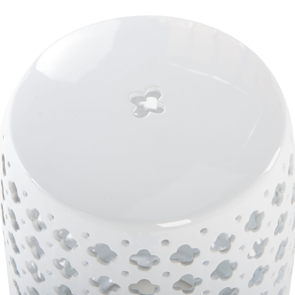 SAFAVIEH Idell White Ceramic Decorative Garden Stool