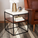 SAFAVIEH Ila 2-Tier Accent Table - 18" W x 18" D x 23" H - 18Wx18Dx22H