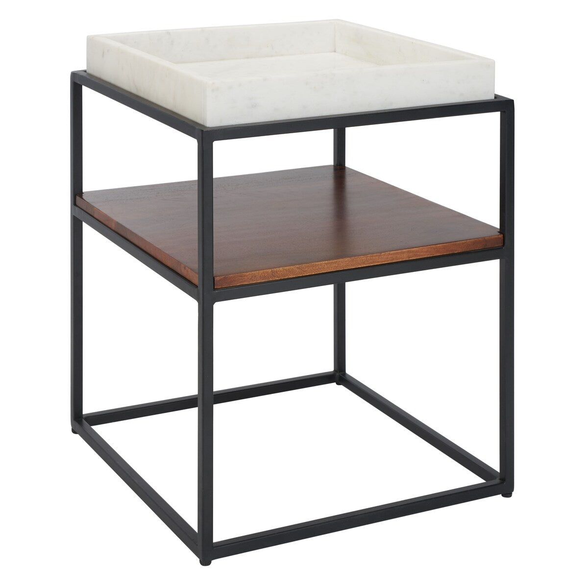 SAFAVIEH Ila 2-Tier Accent Table - 18" W x 18" D x 23" H - 18Wx18Dx22H