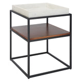 SAFAVIEH Ila 2-Tier Accent Table - 18" W x 18" D x 23" H - 18Wx18Dx22H