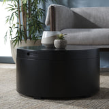 SAFAVIEH Ioana Round Tray Top Coffee Table with Storage - 23" L x 23" D x 13" H - 23Wx23Dx13H