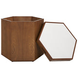 SAFAVIEH Iris Hexagon Storage Accent Table (Fully Assembled) - 20 In. W x 20 In. D x 20 In.H - 20Wx20Dx20H